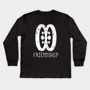 Africa Sankofa Adinkra Symbol "Friendship" Kids Long Sleeve T-Shirt